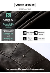 Detailed view of high-quality brown PU leather jacket with premium stitching and texture
