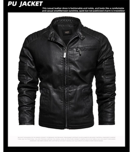 Detail of motor jacket shoulders with horizontal pleats and metal zipper chest pocket