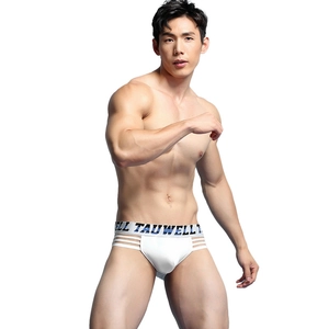 Men Sexy Low Waist Briefs Breathable Hollow Stripe Jockstrap Sporty Elastic Underwear Fashion Male Briefs Daily Lingerie