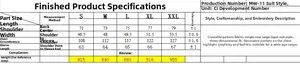 Detailed size chart for men's crocodile pattern PU leather suit jacket with measurements