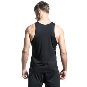 Men's black sleeveless vest and shorts set featuring a stylish loose athletic fit