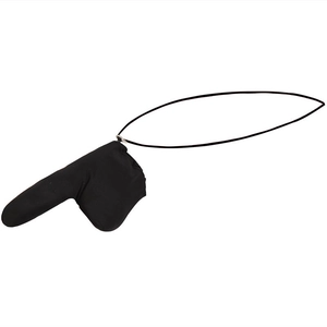 Minimalist black sexy men's thong featuring breathable fabric and unique ring design