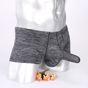 Men's Sexy Nylon Breathable Bulge Pouch Boxer Briefs U Convex Bulge Nightclub Unique Design Underwear For Men Comfort Boxers