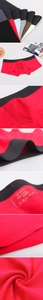 Macro detail of elastic waistband and seamless stitching on men's cotton boxer briefs