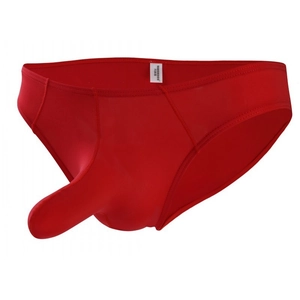 Men Sexy Elephant Nose Briefs Low Waist Breathable Nylon Underwear With 3D Pouch Solid Color Soft Stretch Men Innerwear