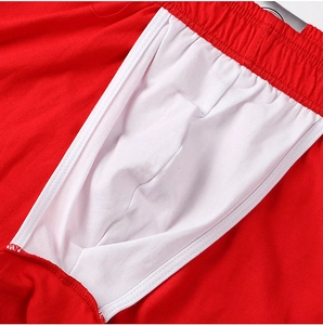Caleçon rouge pour homme avec doublure en maille respirante et taille élastiquée