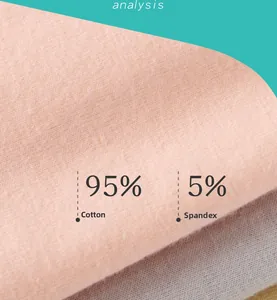 Close-up of 95% cotton and 5% spandex knit fabric showing soft texture for men's underwear