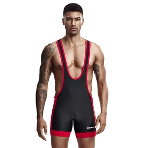 Men's Wrestling Singlet Sports Bodysuit Professional High Elastic Breathable Polyester Gym Fitness Jumpsuit Training Leotard For Men Workout