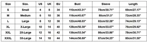 Detailed size chart for men's solid color hoodie from S to 3XL including measurements