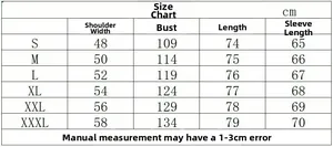 Size chart showing S to XXXL measurements for men's drop shoulder zip-up hoodie