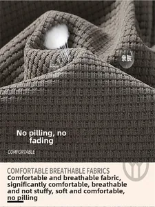 Makroaufnahme von atmungsaktivem Waffelstrickstoff mit Fokus auf Struktur und Belüftung