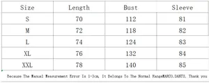Size chart for men's color block hoodie showing S to XXL bust, length, and sleeve measurements