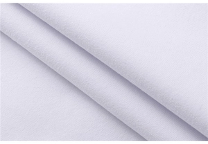 Macro detail of soft white high-quality cotton fabric with a fine knitted texture