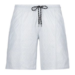 Detailansicht der Herren-Sommershorts mit 3D-Webmuster und Kordelzug am Bund
