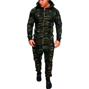 Herren Waldtarn-Trainingsanzug mit Kapuzenpullover und passender Jogginghose für den Sport