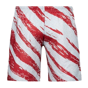 Detailansicht der 3D-Druck Herrenshorts mit atmungsaktivem Stoff und roten Streifen