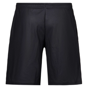 Men's fashion summer casual shorts with 3D print and elastic waistband in black