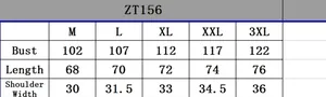 Size chart for men's sleeveless 3D print vest showing bust and length in cm
