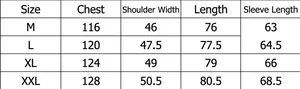 Tableau des tailles détaillé pour sweat à capuche homme avec mesures poitrine et épaules