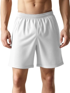 Detail view of white nursing shorts with elastic waistband for easy medical recovery care