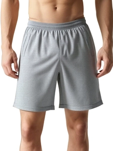 Detail of grey knitted patient care pants with elastic waist and soft textured fabric