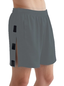 Close-up of side velcro fasteners on post-surgery recovery shorts for easy wear and care