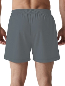 Detail of grey recovery shorts featuring elastic waistband for post-surgery care
