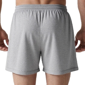 Men's grey easy-wear nursing shorts with side velcro for fracture recovery and elderly care