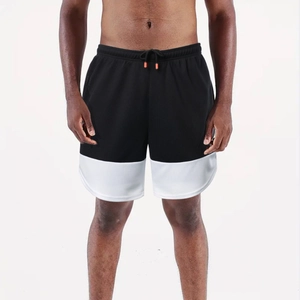 Men's quick-dry marathon running shorts with mesh texture and orange drawstring detail