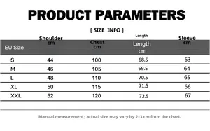 Detailed size chart for men camouflage sportswear showing EU S to XXL measurements