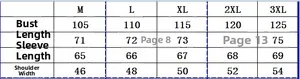 Detailed size chart for men fitness hoodie including bust and length for M to 3XL sizes