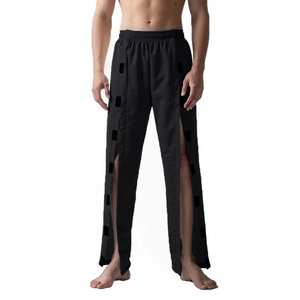 Pantalon de récupération post-opératoire pour hommes avec boutons-pression latéraux en coton