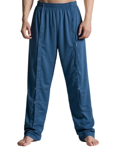 Détail du pantalon de soin bleu gris avec taille élastique pour patients alités facile à enfiler
