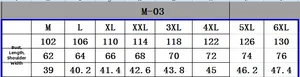 Detailed size chart for men's casual padded vest showing chest and length dimensions