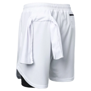 Detail der Laufshorts mit Kompressions-Innenhose und praktischer Handtuchschlaufe