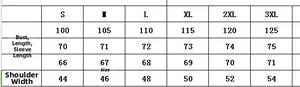 Detailed size chart for men's fleece hoodie showing bust, length, and sleeve measurements