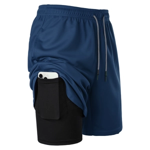 Details der Innenkompression und Handytasche an den Marathon-Laufshorts für Herren