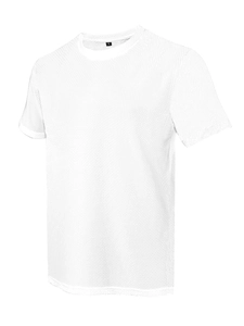 Detailansicht des weißen Waffel-Mesh-Gewebes am Herren-Kurzarm-T-Shirt für den Sommer