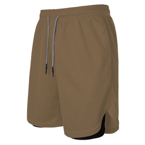 Detail der 2-in-1 Herren Sporthose mit Mesh-Gewebe und verstellbarem Kordelzug