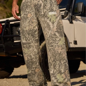 Pantaloni sportivi mimetici a gamba dritta con stampa YOUNGLA per fitness e outdoor