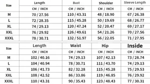 Detailed size chart for men's winter fleece hoodie and pants casual sportswear set
