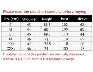 Tabella taglie per t-shirt a pieghe uomo a maniche lunghe dalla S alla 3XL