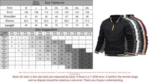 Size chart for men's casual jacket showing measurements and weight recommendations