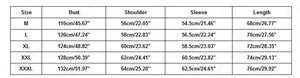 Detailed size chart for men's hoodies with metric and imperial measurements from M to XXXL