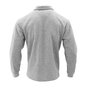 Vue arrière détaillée de la veste tactique polo grise doublée de polaire avec poignets