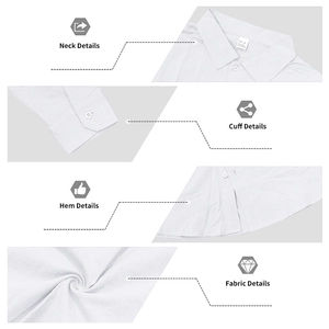 Detail view of white linen set fabric showing collar, cuff, and breathable texture