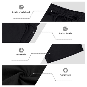 Detail view of black linen shorts featuring drawstring waistband and side pockets