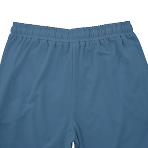 Détail du pantalon de loisirs bleu lac pour hommes avec taille haute élastique et cordon de serrage