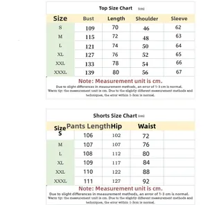 Detailed size chart for men waffle jacket and pants set showing measurements from S to 3XL