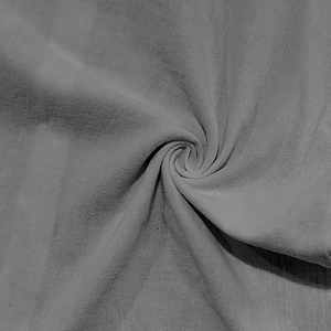 Detalle macro de tela tejida gris marengo con textura suave de mezcla de algodón y lino